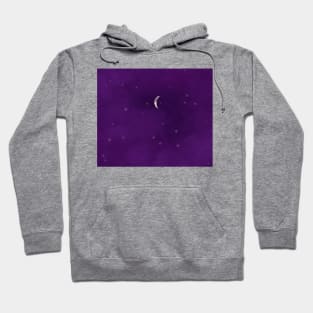 Violet, sparkly night sky Hoodie